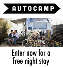 Enter to win a free night stay at Autocamp
