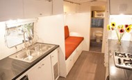 Airstream interior kitchen